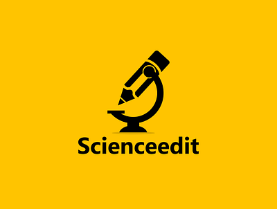 scienceedit branding clean graphic design illustration logo modern logos pencill science vector
