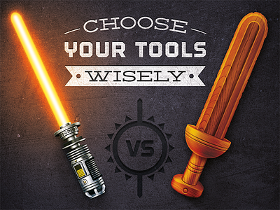 Choose Wisely Flyer Elements flyer jedi knight light saber print sword typography weapon wood