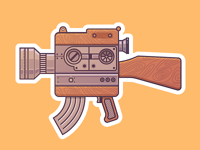 Camera Gun Sticker