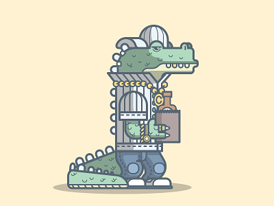 Croco Dilla adobe illustrator animal character crocodile fun illustration rapper vector