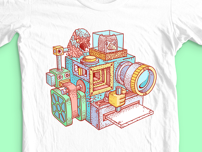 Creator Cam camera digital painting illustration photoshop shirt threadless