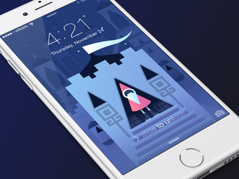 Xmas Valley iPhone Wallpaper christmas download fan art freebie illustration ios iphone monument valley santa vector xmas