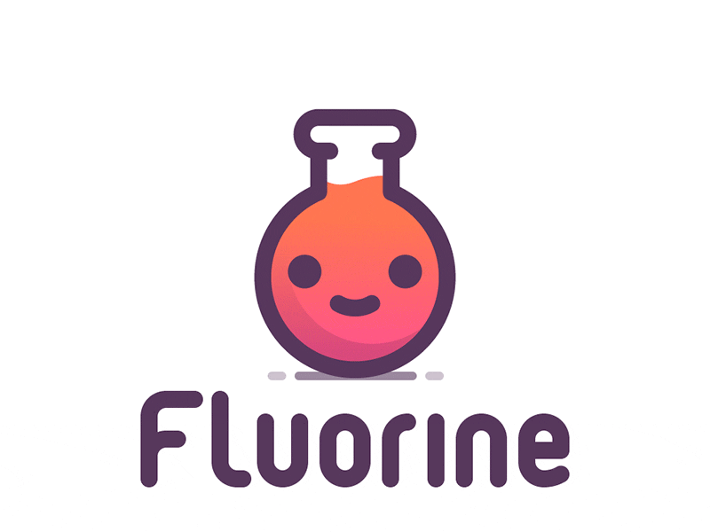 Flasky cute chemistry viol flask character mascot logo loop animation illustration