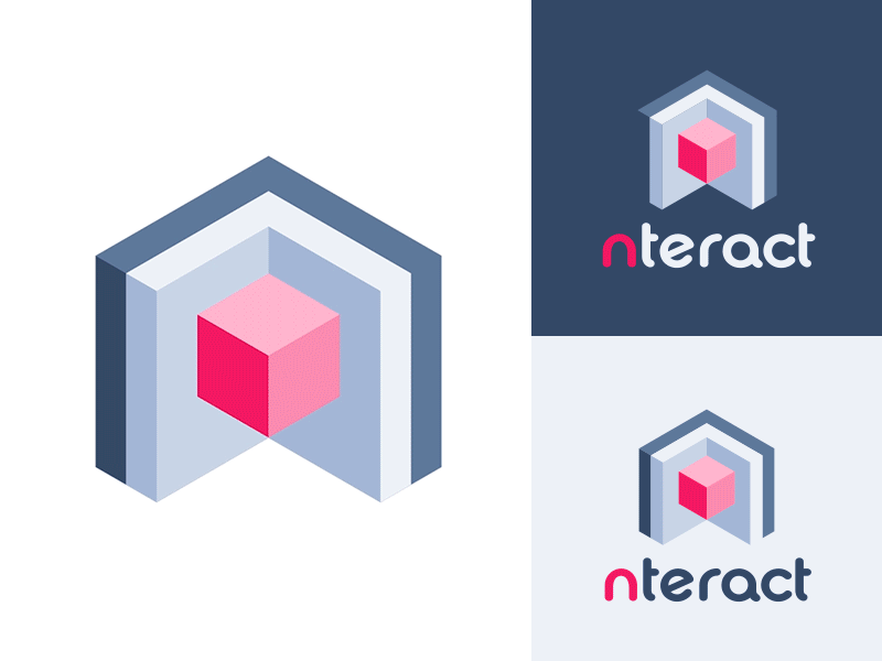 nteract logo animated gif animation app icon brand branding code data illustration logo loop typography