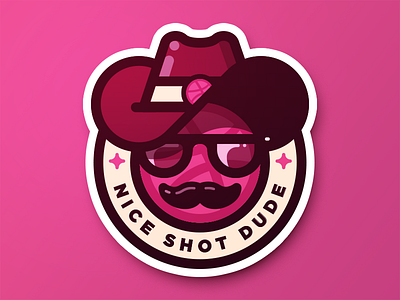Nice Shot Dude character contest cowboy dribbble fun illustration mascot sticker stickermule vector