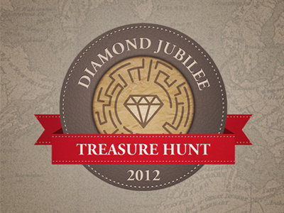 Diamond Jubilee Treasure Hunt Logo logo mobile game treasure hunt