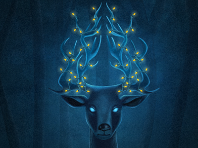 Merry Christmas 2011 christmas dark deer forest lights new year xmas
