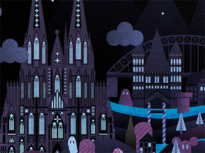 Global Game Jam 2012 Cologne architecture city creatures dark desktop illustration monsters night vector wallpaper