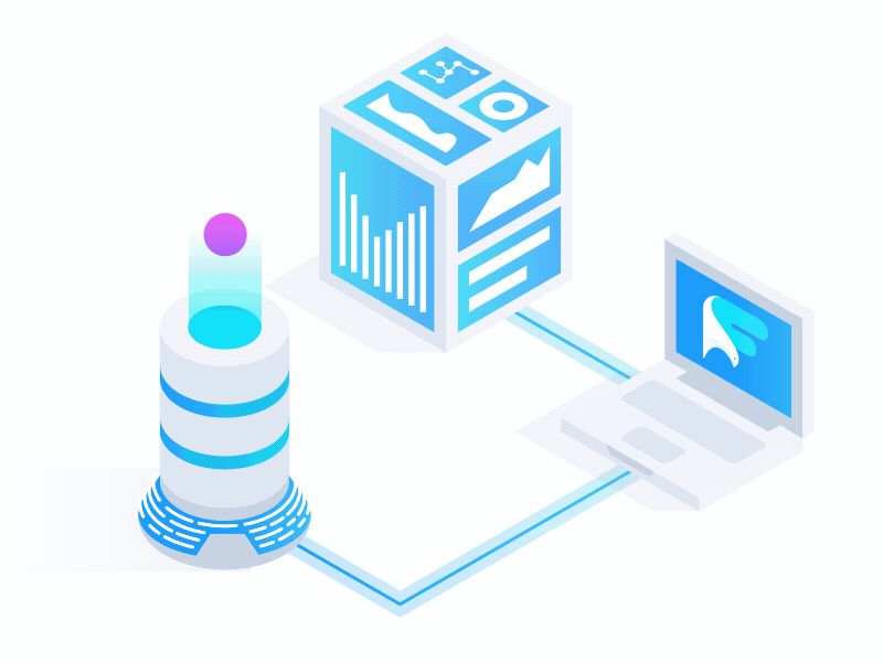 Data & Graphs Animation after effects animation data diagram gif illustration isometric loop server