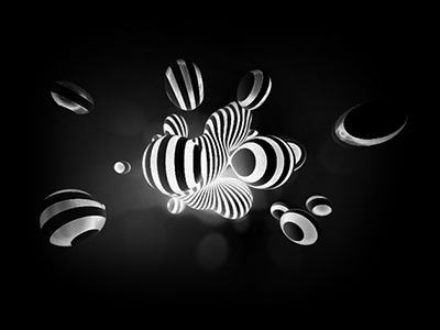 Stretching / Contracting Stripeball Animation 3d animated gif animation black and white c4d experimental stripes