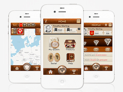 Diamond Jubilee Treasure Hunt Teaser app diamond jubilee interface interface design ios iphone mobile screen