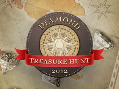 Diamond Treasure Hunt Splash Screen diamond ios logo map mobile game splash splash screen