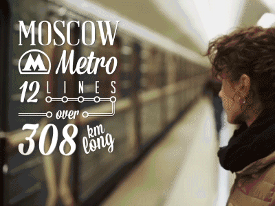 Type Animation »Moscow Metro« [ANIMATION] animated gif animated typography animation infographic typopgraphy