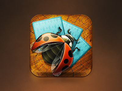 BuzzMem App Icon app icon bug game icon insect ios iphone ladybug memory