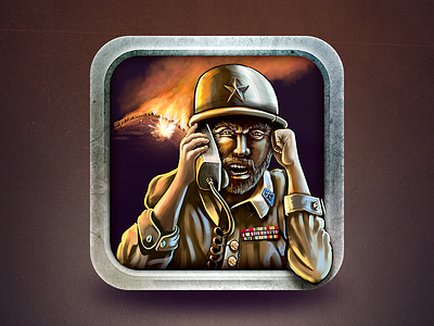 Battle For Hill 218 App Icon airstrike app icon digital painting fire game icon ios soldier