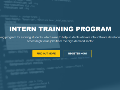 Internship Training Program design ui ux