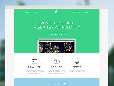Statiq Homepage blog gotham green layout static statiq themes web