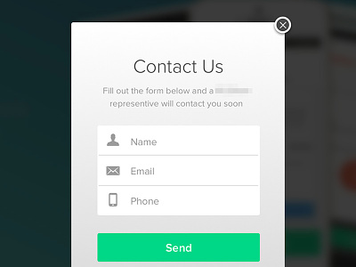 Contact Us Form contact email flat form hq modal modern sketchapp