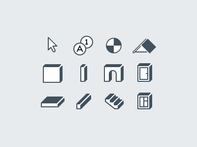 toolbar flat icons