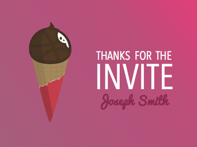 Thank you Joseph Smith! dribbble first shot invited