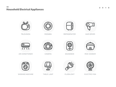 electric appliance icon-line