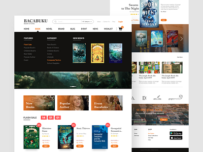 Bacabuku - Online Book Store design designer minimal ui ui design ux ux designer web web design website website app website concept websites