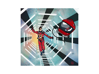 2001 a space odyssey austronaut graphic design illustration kubrick movie art movies procreate space space odyssey