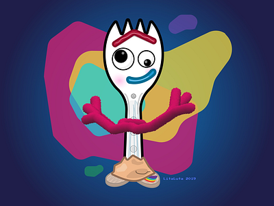 My Forky 🍴👾 australia character design creative cute forky graphic design illustrator melbourne toy story vector