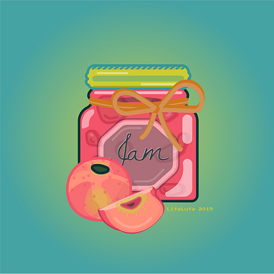 Peach Jam cute design food graphic design illustration jam logo melbourne peach summer vector