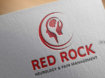 Mockup 3 Red Rock emblem logo logo logo design logodesign logos logotype mascot logo medical logo minimal minimal logo