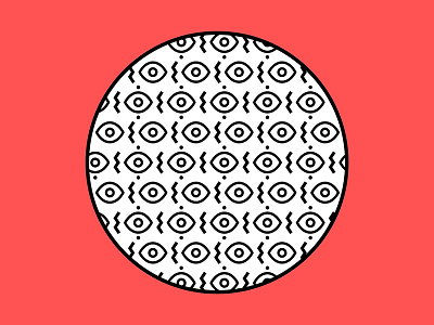 EYES bold circle contrast eyes focus graphic icons pattern red round