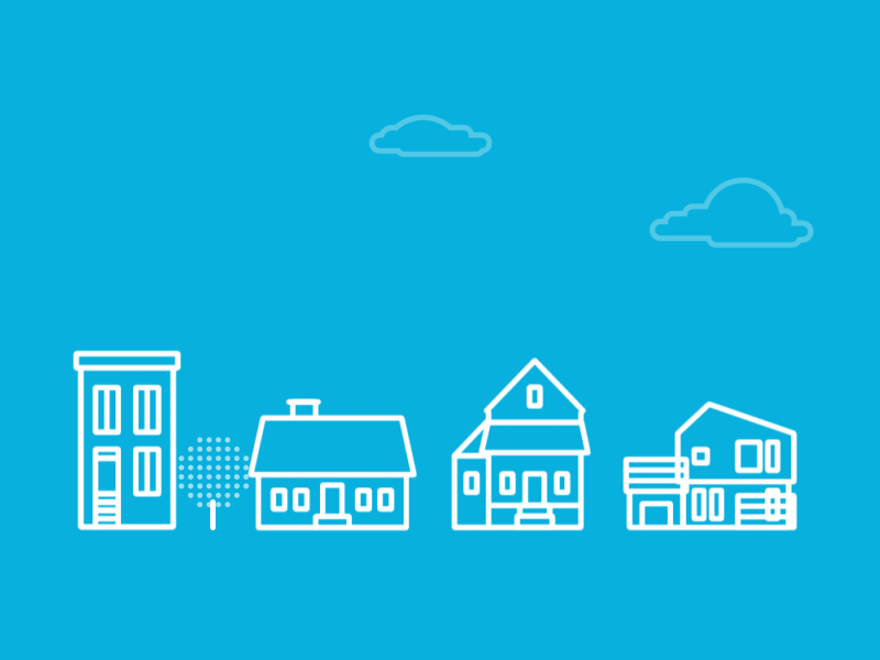 Houses animation clouds gif house icons ios ui ux