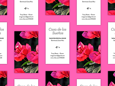 Business Cards business cards costa rica house pattern pink tropical