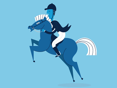 Jockey angular coat fancy helmet horse illustration jockey jump mane simple