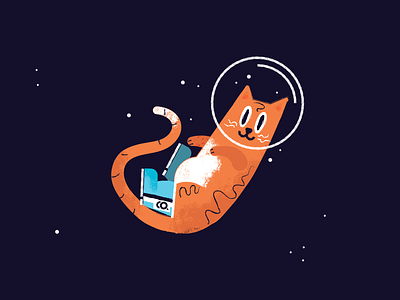 astronaut cat wallpaper