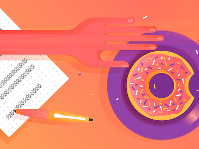 Things I can't eat. baller creamy donut donuts fresh gradients grid hand notes paper pen