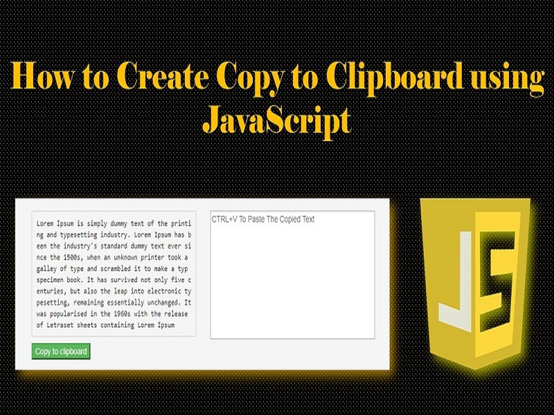 How to Create Copy to Clipboard using JavaScript by Deepak Raj