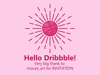 Hello Dribbble! branding design flat icon logo vector web