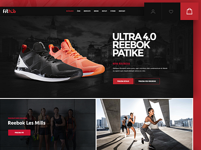 FitHub online shop sport web design woocommerce