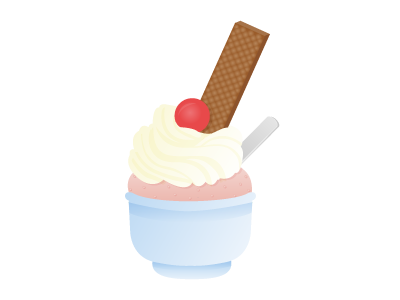 Dribbbleglass cream ice cream pastel sundae