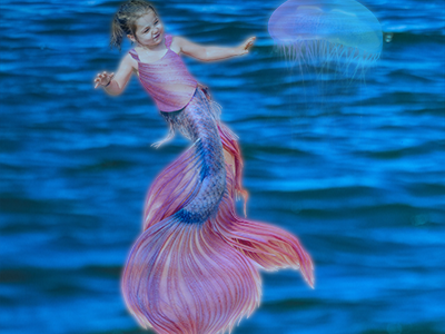 Tinylittlemermaid For Dribbble child mermaid summer swimming water