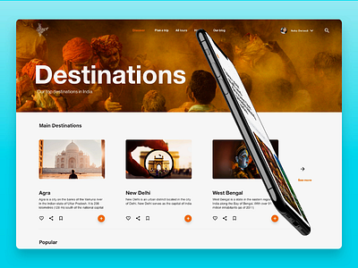 Travel Progressive Web Apps app branding design illustration india minimal travel ui ux