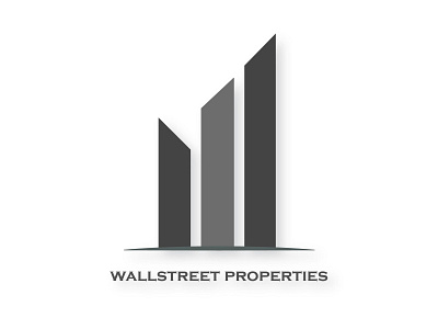 Wallstreet Properties illustrated logo illustration logo