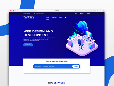 You Online Landing page agency best design branding business agency clean creative grabient gradient hosting template illustration landing page minimal art trend 2019 uidesign unique design ux ui webdesign