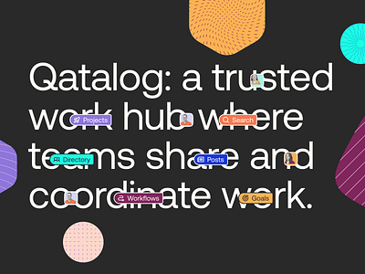 Qatalog – a trusted work hub. avatar bold branding colour design digital design qatalog typography