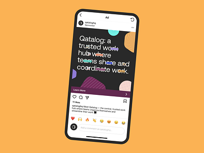 Qatalog IG Ad branding colour design digital design qatalog social media typography