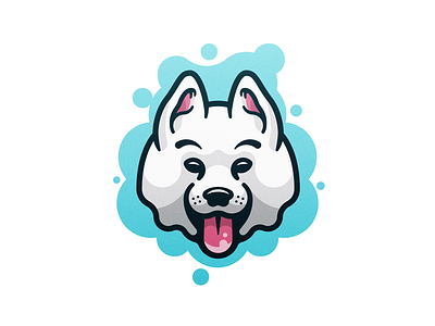 Samoyed Mascot Logo cute dog illustration logo mascot mascotlogo samoyed