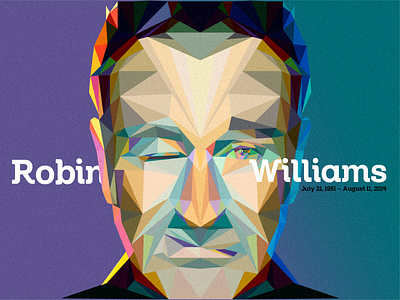 Robin Williams actors egypt egyptian illustration lowpoly poly robin williams