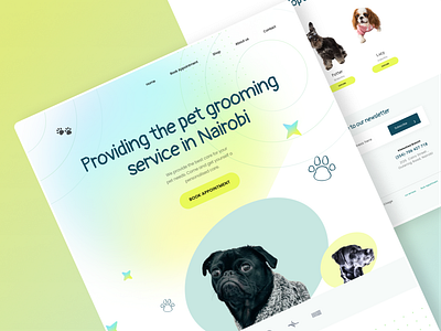 Pet Grooming Services branding design graphic design illustration landing page mobile ui product typography ui ux uidesign ux