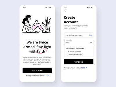 Prayer hub app/Login branding design illustration landing page login logo mobile ui onboarding prayer app reminder signup typography ui ux uidesign ux